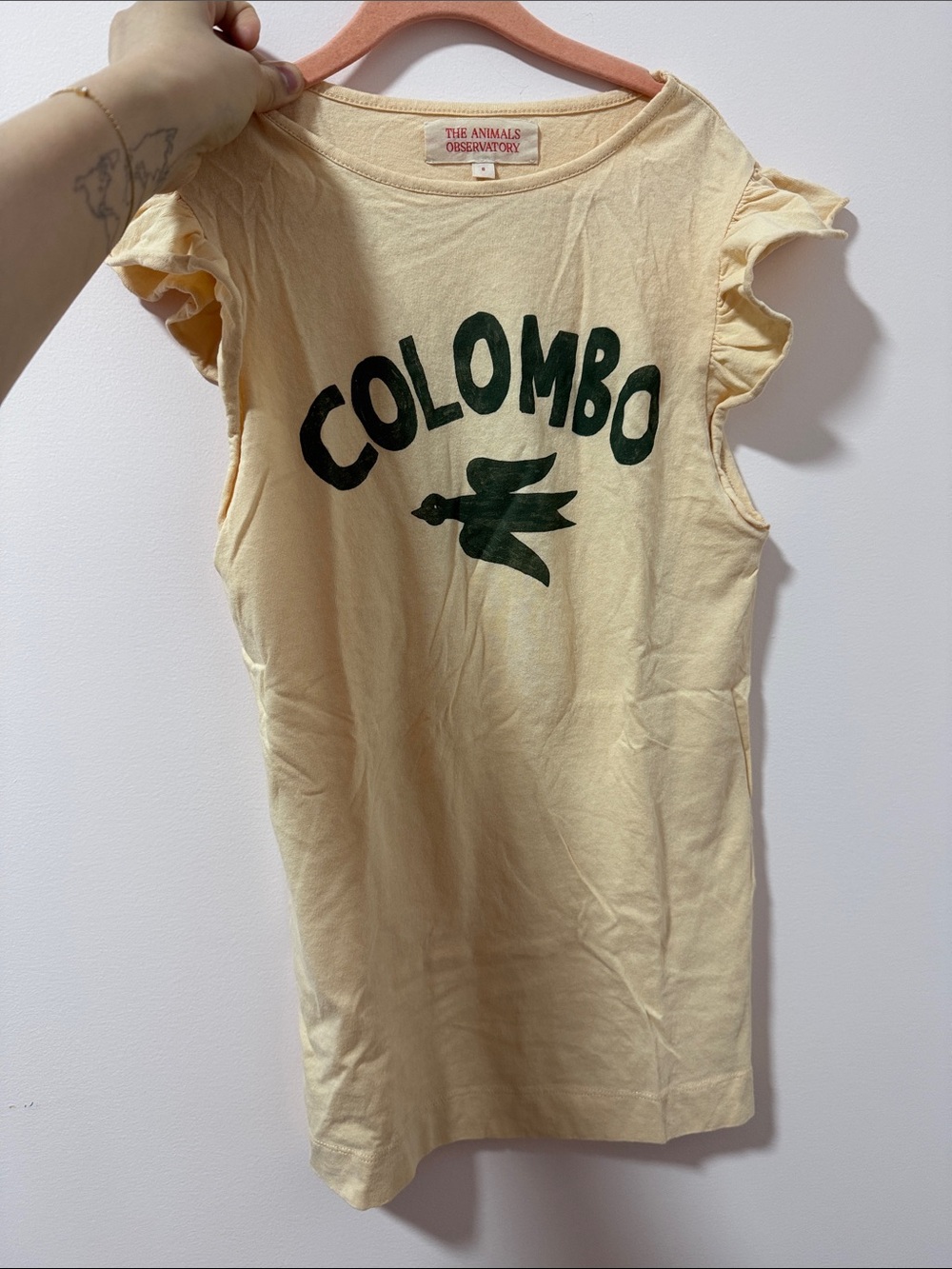 The Animals Observatory 'Colombo' Yellow Graphic Dress